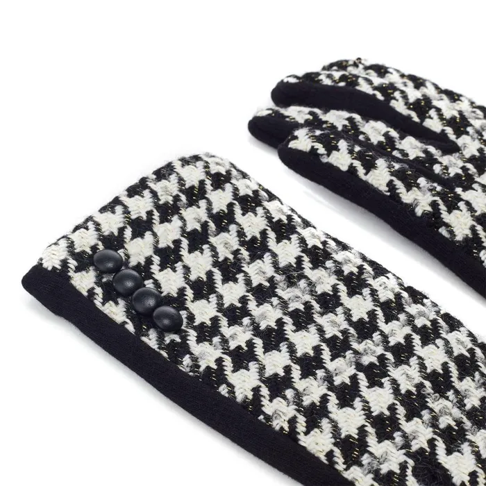 Women Moda In Pelle Gloves Blairglove BlackWhite Textile Women Moda In Pelle Gloves Blairglove BlackWhite Textile