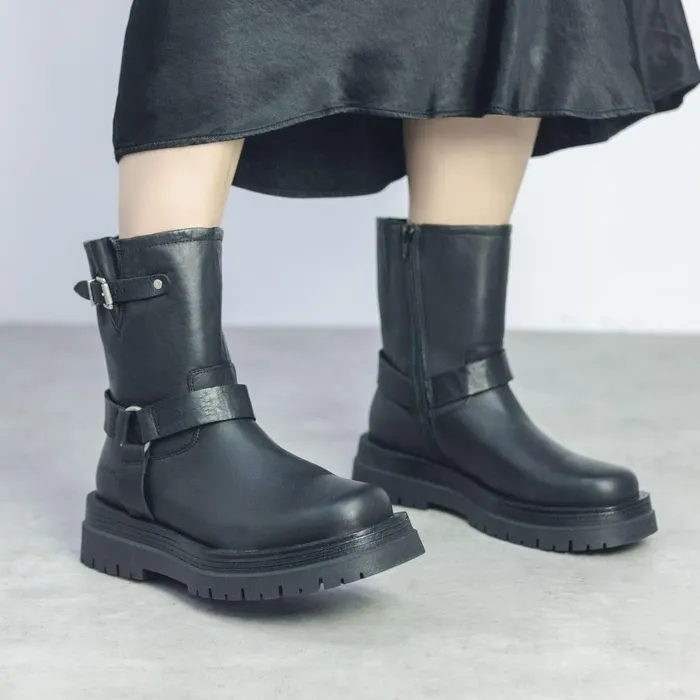 Women Moda In Pelle MidCalf Boots Shoon Sh Orleton Black Leather Women Moda In Pelle MidCalf Boots Shoon Sh Orleton Black Leather