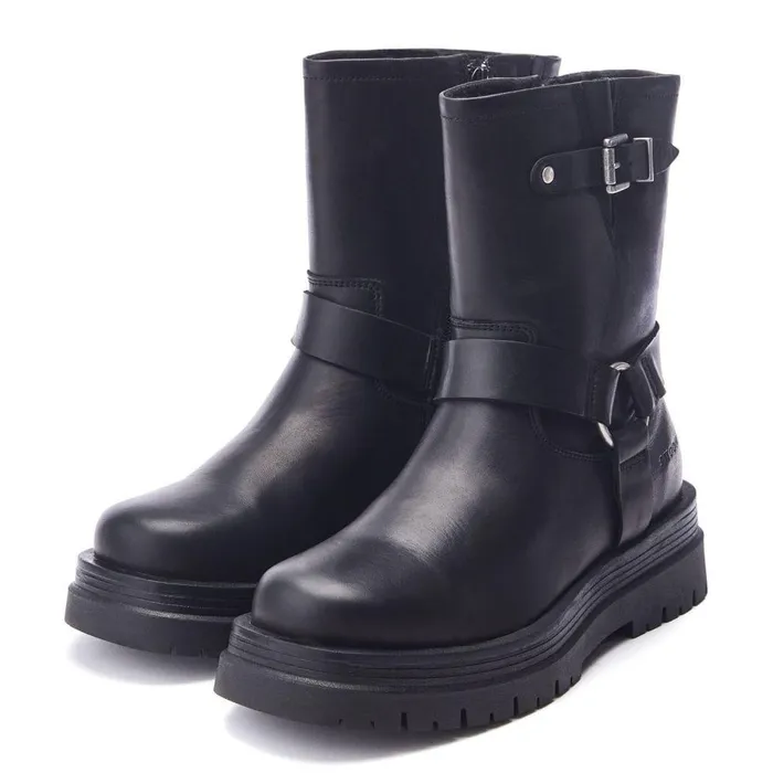 Women Moda In Pelle MidCalf Boots Shoon Sh Orleton Black Leather Women Moda In Pelle MidCalf Boots Shoon Sh Orleton Black Leather