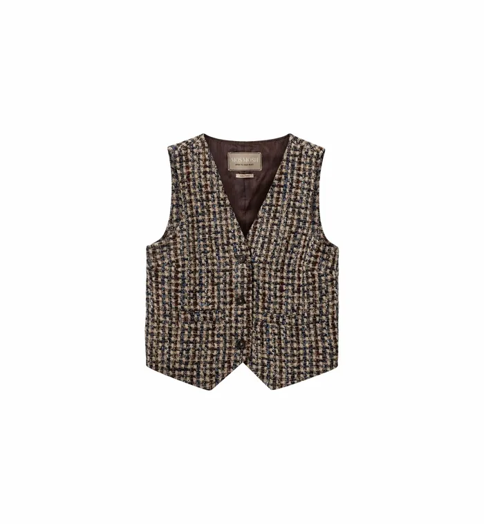Women MOS MOSH MMFaye Elice Vest Rain Drum Waistcoats Women MOS MOSH MMFaye Elice Vest Rain Drum Waistcoats