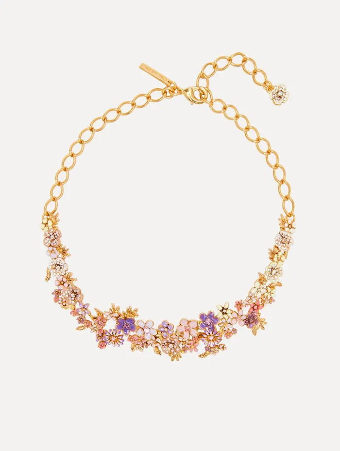 Women Necklaces Oscar De La Renta Enamel Flower Garden Necklace Multi