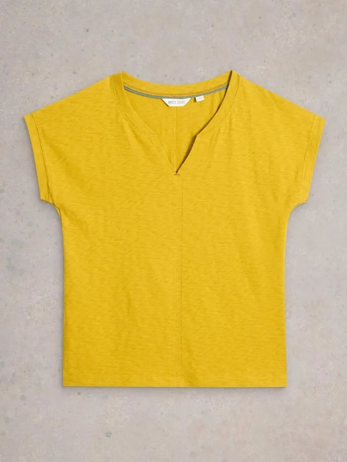 Women NELLY NOTCH NECK TSHIRT Mid Chartreuse White Stuff Tops and Tees