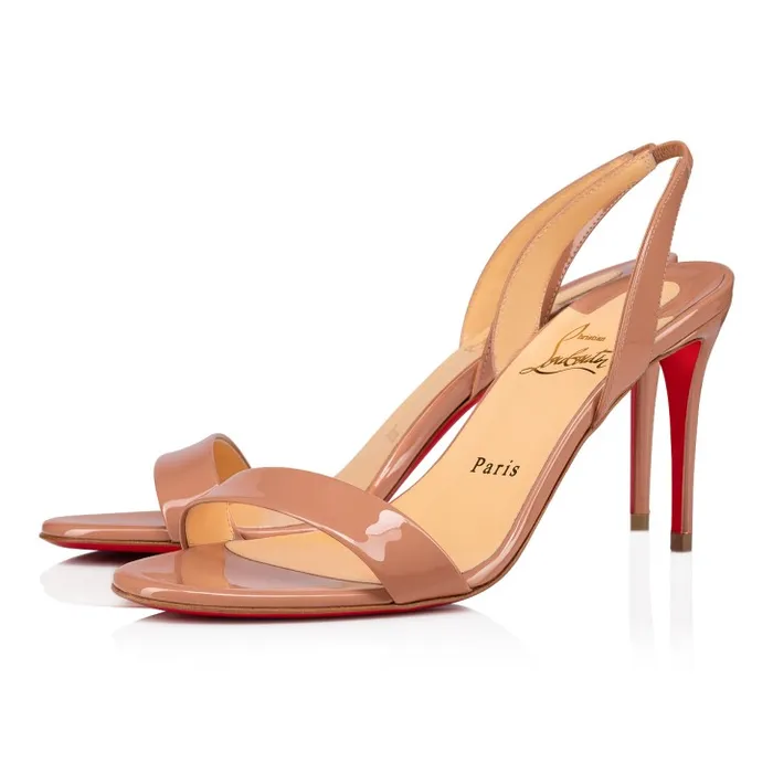 Women O Marylin 85 Mm Sandals 8211 Patent Calf 8211 Blush Christian Louboutin Sandals and Slides Women O Marylin 85 Mm Sandals 8211 Patent Calf 8211 Blush Christian Louboutin Sandals and Slides