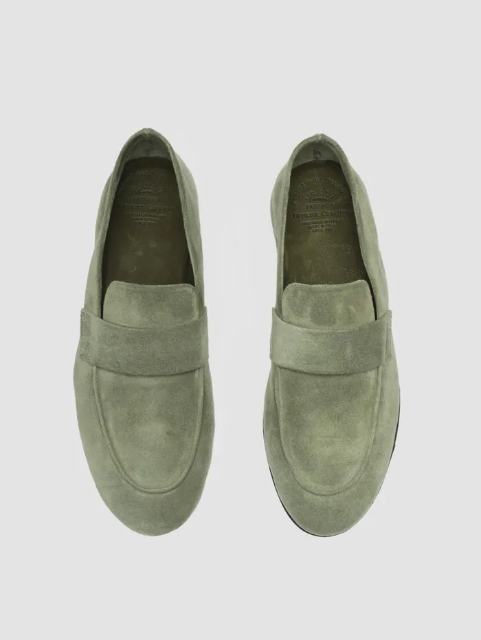 Women Officine Creative Footwear BLAIR 001 Green Suede Loafers Women Officine Creative Footwear BLAIR 001 Green Suede Loafers