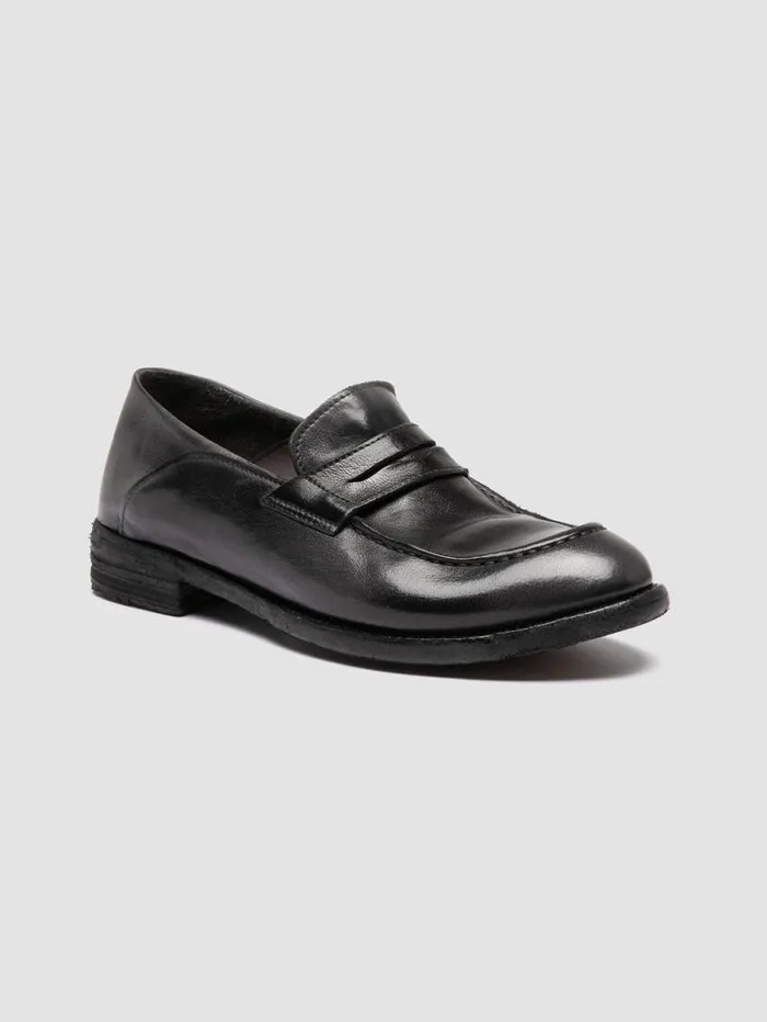 Women Officine Creative Footwear LEXIKON 140 Grey Leather Penny Loafers Women Officine Creative Footwear LEXIKON 140 Grey Leather Penny Loafers