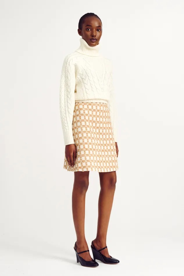 Women Otis Ivory Cashfeel Cable Knit Sweater Knitwear Emilia Wickstead Women Otis Ivory Cashfeel Cable Knit Sweater Knitwear Emilia Wickstead