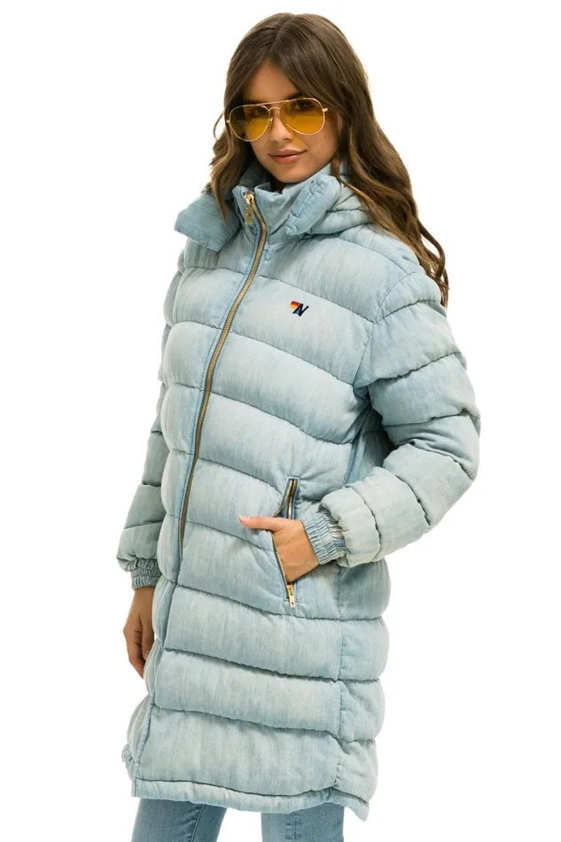Women Outerwear Aviator Nation DENIM PUFFER LONG TREKKER JACKET 8211 SUPER LIGHT Women Outerwear Aviator Nation DENIM PUFFER LONG TREKKER JACKET 8211 SUPER LIGHT