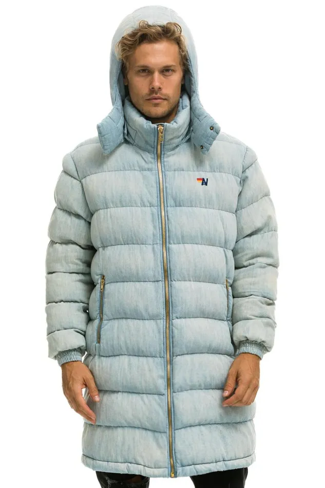 Women Outerwear Aviator Nation DENIM PUFFER LONG TREKKER JACKET 8211 SUPER LIGHT Women Outerwear Aviator Nation DENIM PUFFER LONG TREKKER JACKET 8211 SUPER LIGHT