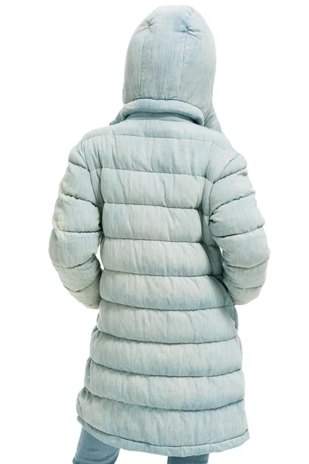 Women Outerwear Aviator Nation DENIM PUFFER LONG TREKKER JACKET 8211 SUPER LIGHT Women Outerwear Aviator Nation DENIM PUFFER LONG TREKKER JACKET 8211 SUPER LIGHT