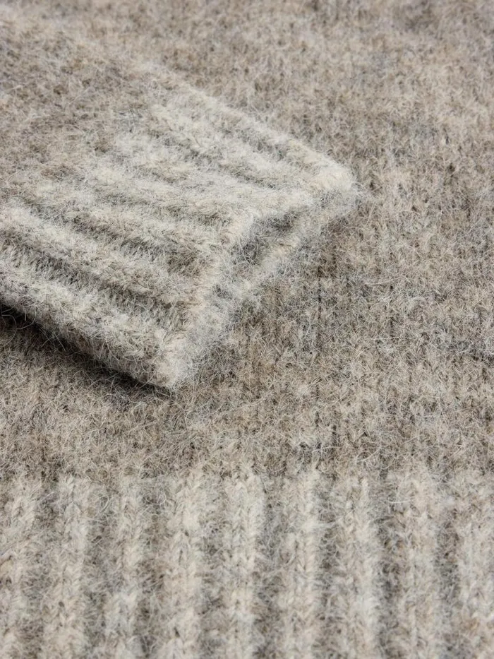 Women PAIGE PUFF SLEEVE JUMPER Mid Grey White Stuff Knitwear
