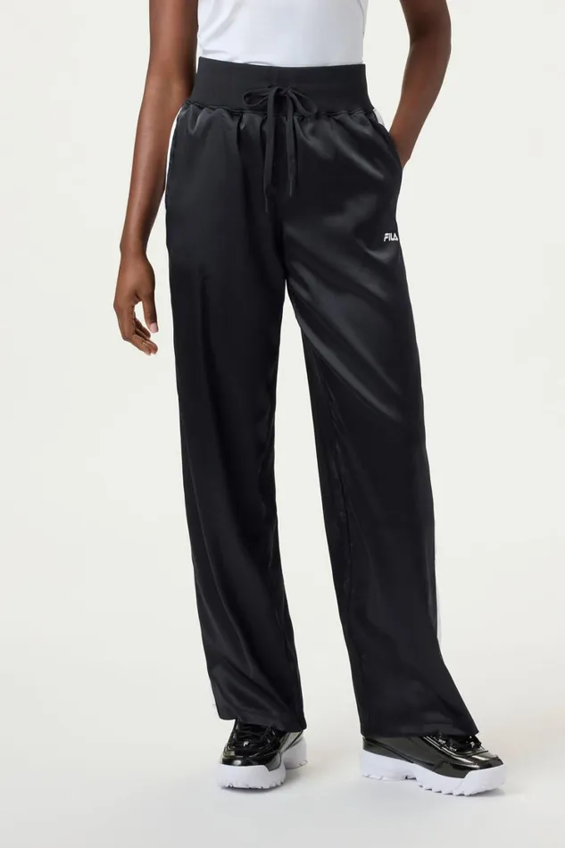 Women Pants and Shorts Fila Satin Track Pant 013 Blackwhite Women Pants and Shorts Fila Satin Track Pant 013 Blackwhite