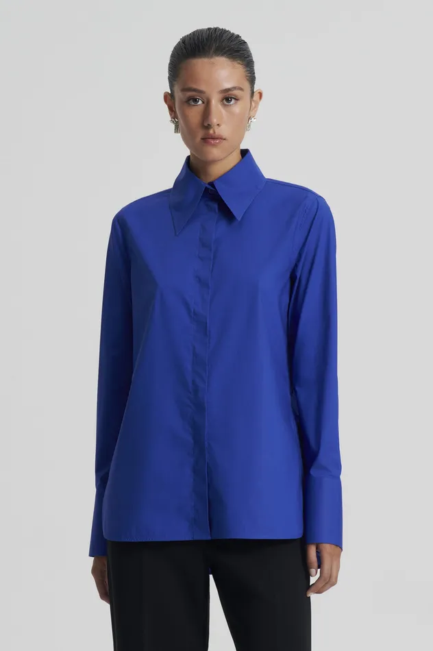 Women PARACHUTE TAILORED SHIRT BLUETTE Shirts Scanlan Theodore Women PARACHUTE TAILORED SHIRT BLUETTE Shirts Scanlan Theodore