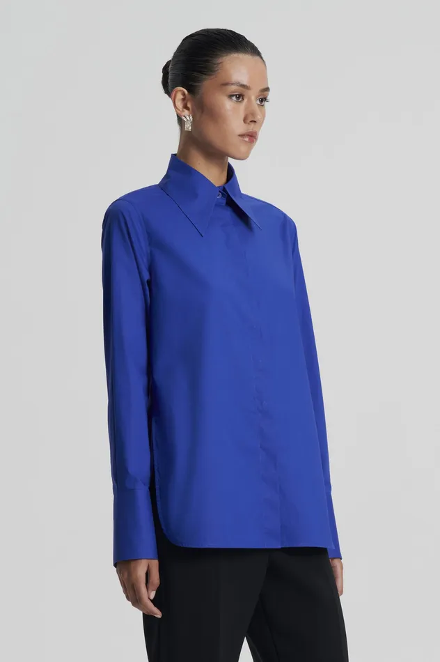Women PARACHUTE TAILORED SHIRT BLUETTE Shirts Scanlan Theodore Women PARACHUTE TAILORED SHIRT BLUETTE Shirts Scanlan Theodore