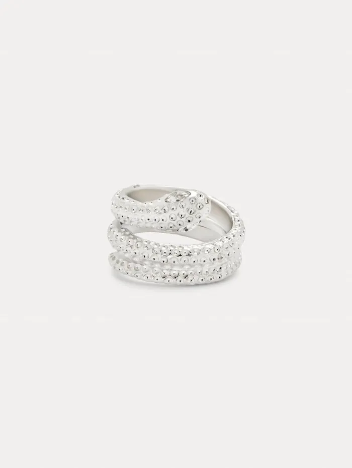 Women Rings Oscar De La Renta Crystal Snake Ring Silver Women Rings Oscar De La Renta Crystal Snake Ring Silver