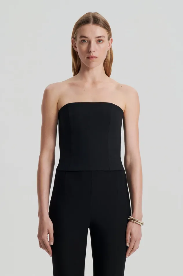 Women Scanlan Theodore CADY BUSTIER BLACK Tops Women Scanlan Theodore CADY BUSTIER BLACK Tops
