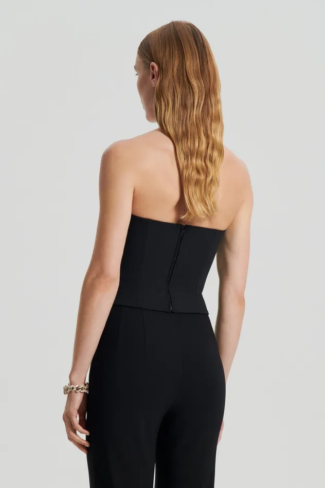 Women Scanlan Theodore CADY BUSTIER BLACK Tops Women Scanlan Theodore CADY BUSTIER BLACK Tops