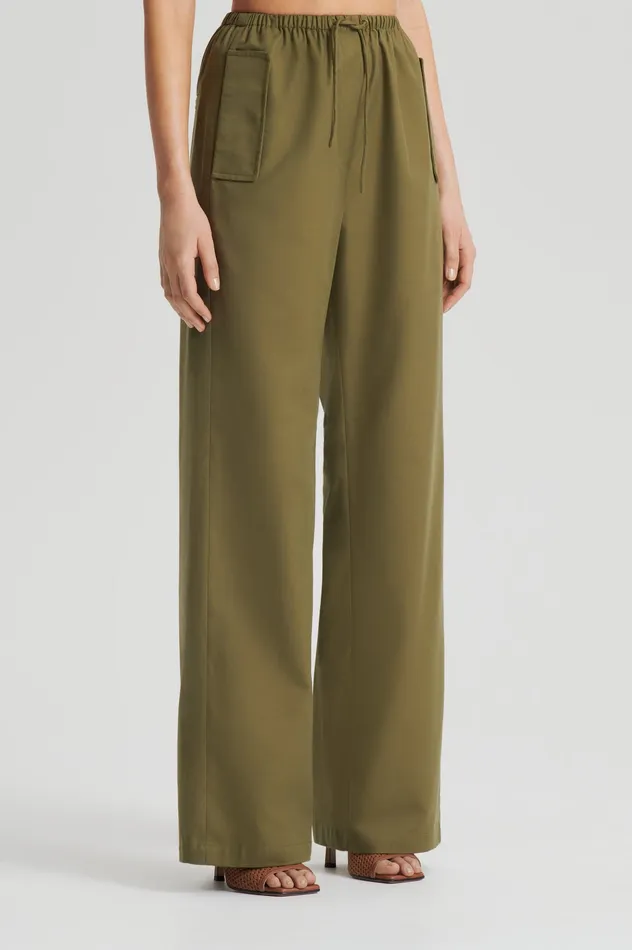 Women Scanlan Theodore POCKET CARGO KHAKI Trousers Women Scanlan Theodore POCKET CARGO KHAKI Trousers