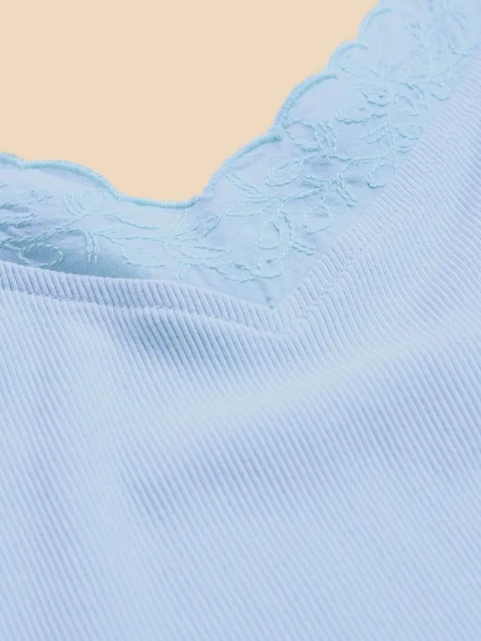 Women SEABREEZE VEST Light Blue White Stuff Tops and Tees Women SEABREEZE VEST Light Blue White Stuff Tops and Tees
