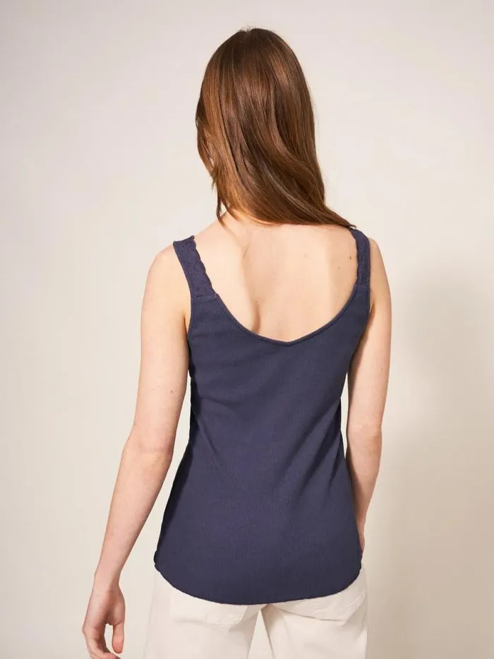 Women SEABREEZE VEST V NECK Dusty Purple White Stuff Tops and Tees Women SEABREEZE VEST V NECK Dusty Purple White Stuff Tops and Tees
