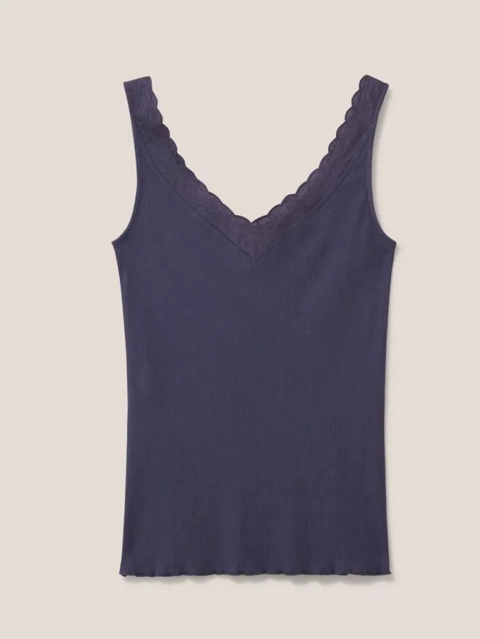 Women SEABREEZE VEST V NECK Dusty Purple White Stuff Tops and Tees Women SEABREEZE VEST V NECK Dusty Purple White Stuff Tops and Tees