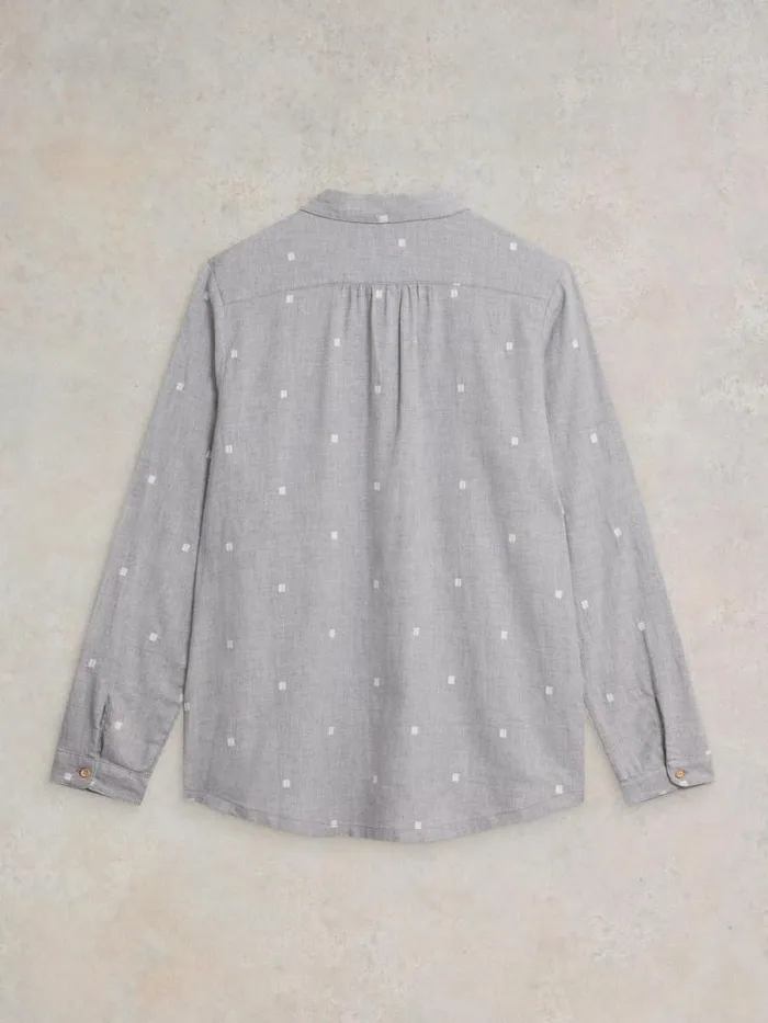 Women Sophie Organic Cotton Shirt Grey Multi White Stuff Shirts and Blouses Women Sophie Organic Cotton Shirt Grey Multi White Stuff Shirts and Blouses