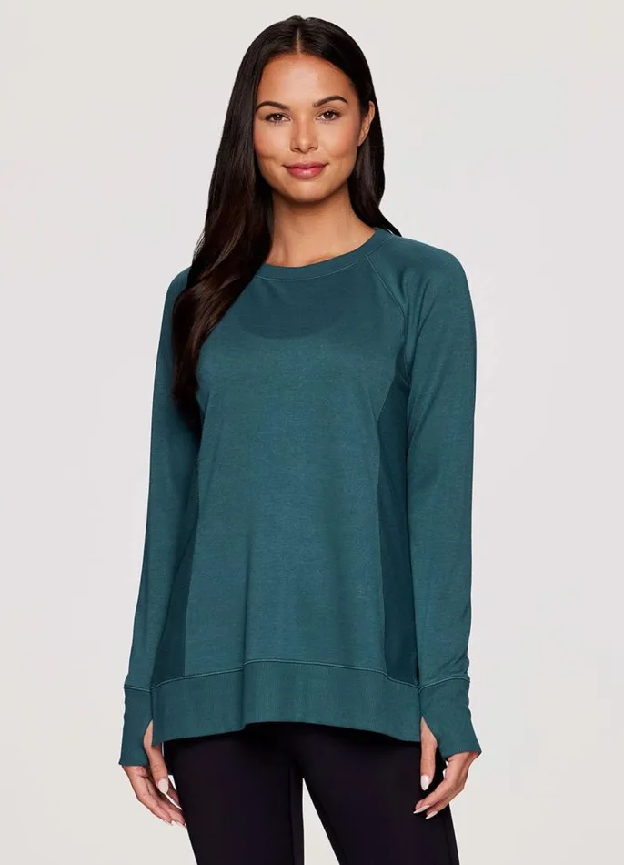 Women Surrey Pullover II Teal RBX Active Long Sleeve