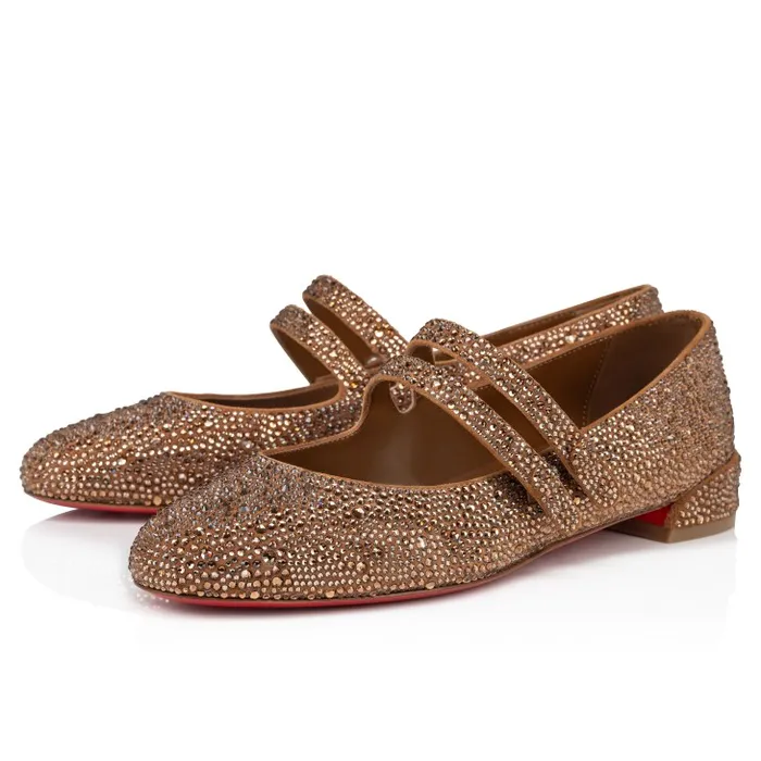 Women Sweet Jane Strass Ballerinas 8211 Veau Velours And Strass 8211 Nude 5 Christian Louboutin Flats and Loafers Women Sweet Jane Strass Ballerinas 8211 Veau Velours And Strass 8211 Nude 5 Christian Louboutin Flats and Loafers