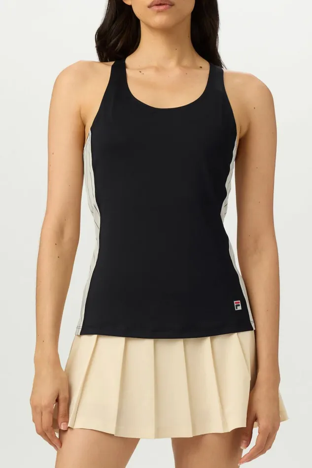 Women Tennis Fila Performance Iconic Racerback Tank 978 Blackangora Women Tennis Fila Performance Iconic Racerback Tank 978 Blackangora