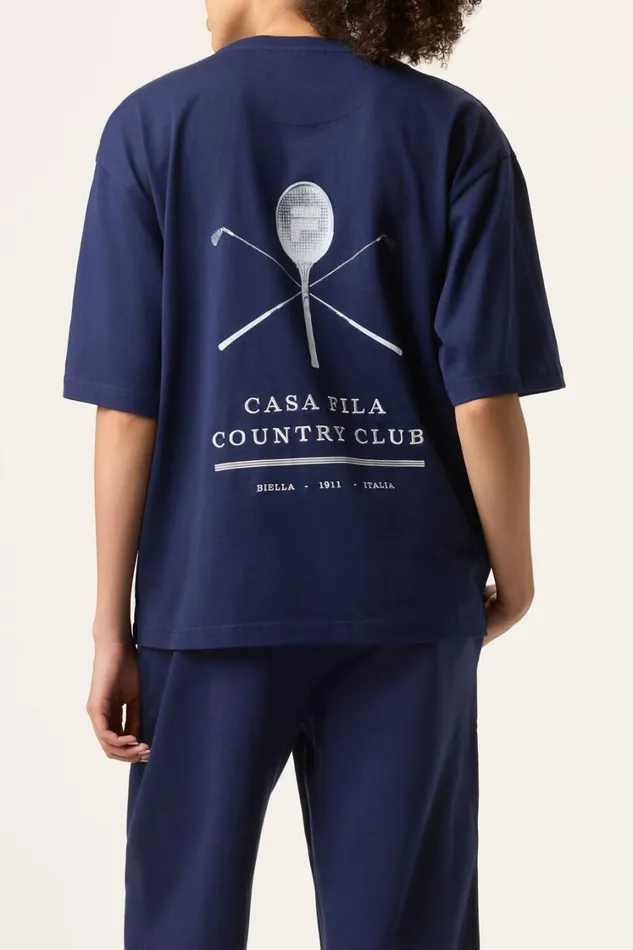 Women Tops and TShirts Fila Country Club Raquet Box Tee 400 Fila Navy Women Tops and TShirts Fila Country Club Raquet Box Tee 400 Fila Navy