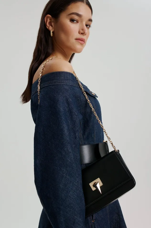 Women TRIANGLE SLIM BAG BLACK Bags Scanlan Theodore Women TRIANGLE SLIM BAG BLACK Bags Scanlan Theodore