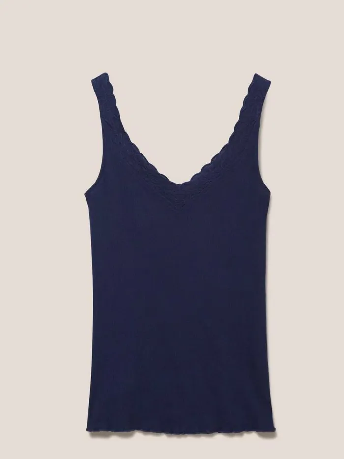 Women V NECK SEABREEZE VEST French Navy White Stuff Tops and Tees Women V NECK SEABREEZE VEST French Navy White Stuff Tops and Tees