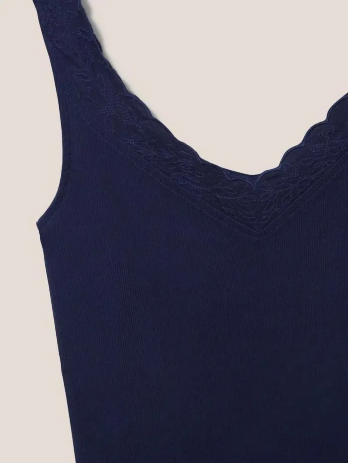 Women V NECK SEABREEZE VEST French Navy White Stuff Tops and Tees Women V NECK SEABREEZE VEST French Navy White Stuff Tops and Tees