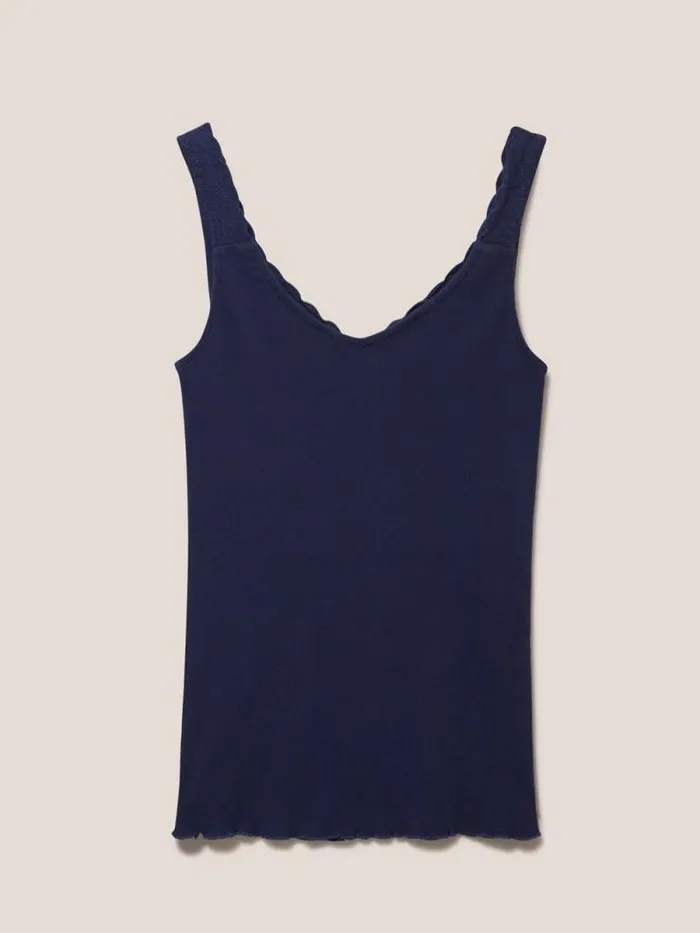 Women V NECK SEABREEZE VEST French Navy White Stuff Tops and Tees Women V NECK SEABREEZE VEST French Navy White Stuff Tops and Tees