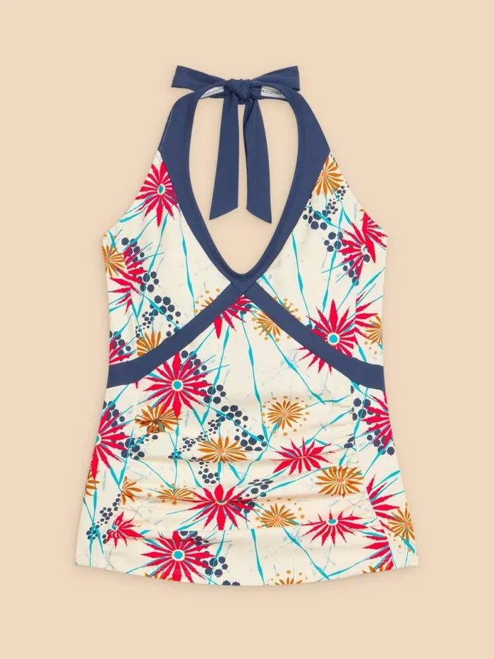 Women Valley Tummy Control Tankini Top Ivory Multi White Stuff Swimwear Women Valley Tummy Control Tankini Top Ivory Multi White Stuff Swimwear