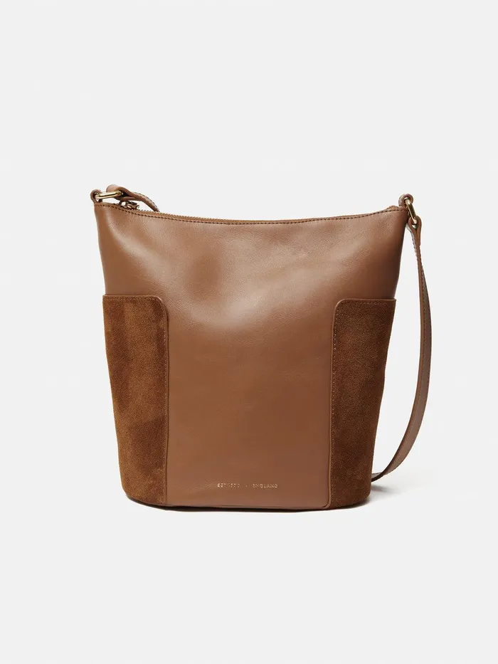 Women York Slouchy Bucket Bag Tan Jigsaw Wallets and Card Holders